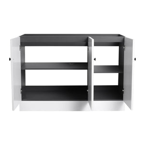 Contemporary Freestanding Bathroom Vanity With Resin Sink & Soft-Close Cabinet Doors
