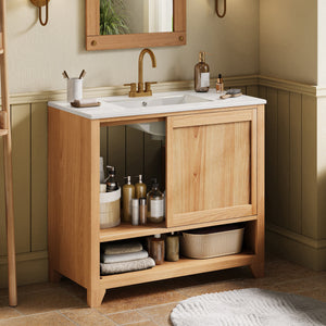36" Bathroom Vanity with Ceramic Sink