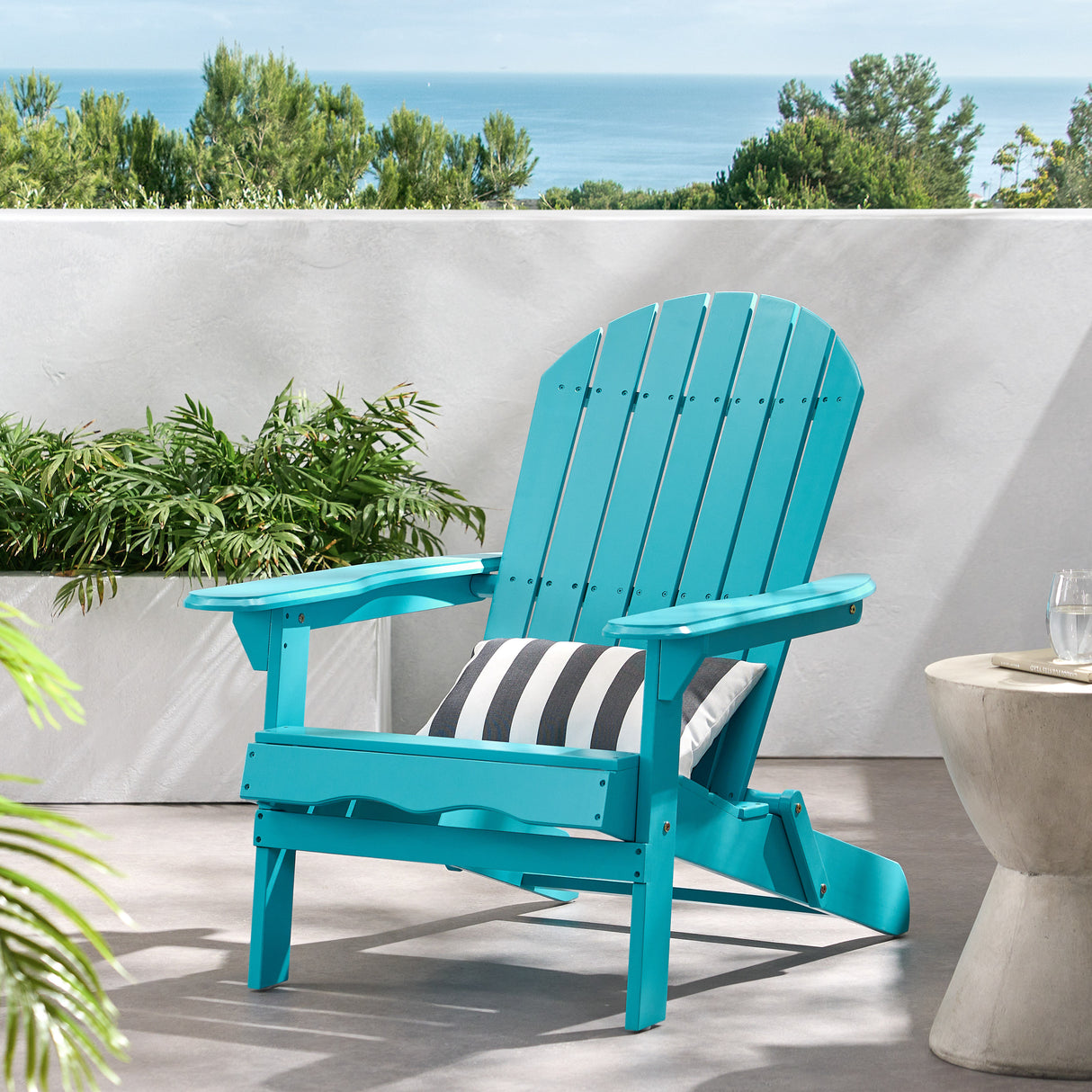Malibu adirondack chair- teal by christopher knight home