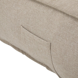 Perry Outdoor Bean Bag Lounge Chair Set of 2 in Beige