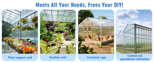 4' x 2' Twin-Wall Polycarbonate Greenhouse Panels (10 Pack)