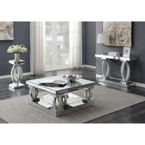 Empire - Square Side End Table - Silver