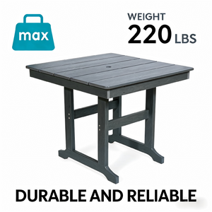 HDPE Outdoor Patio Dining Set with Table and 4 Chairs