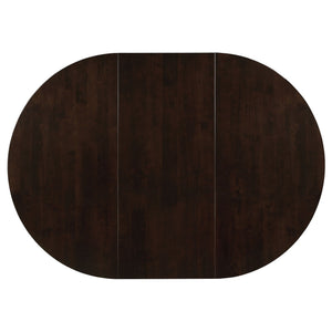 Gabriel - Oval 7 Piece Dining Set With Chairs - Cappuccino