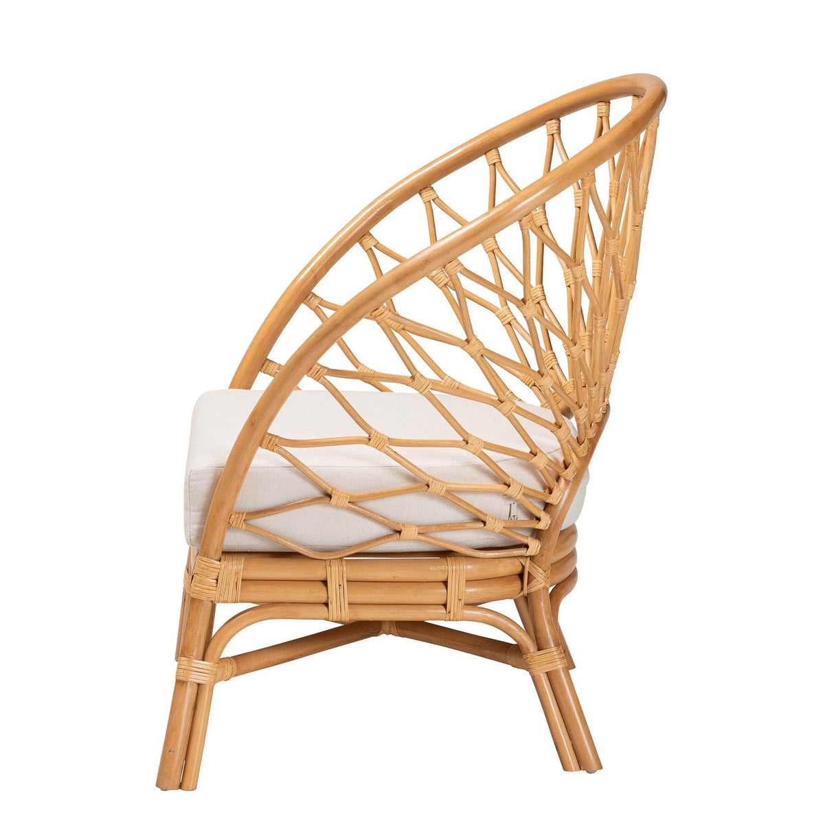 Honey Rattan Accent Chair