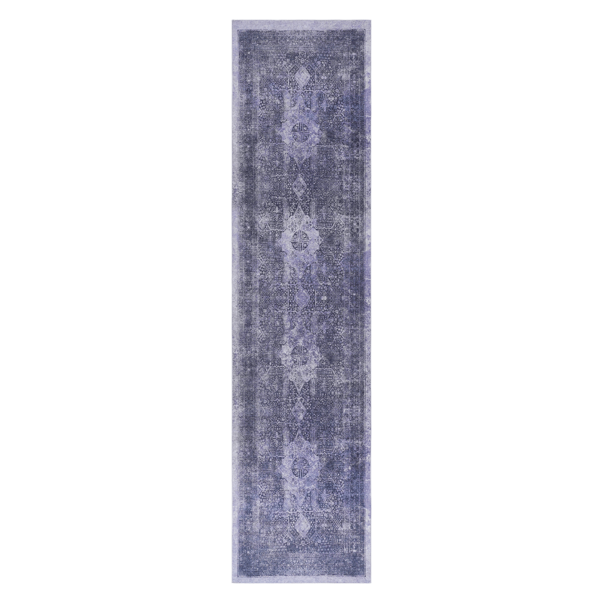 MAVAL Anthracite Washable Rug 2'6" x 10' Runner Rug