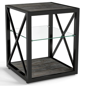 Set of 2 Modern End Tables for Bedroom & Living Room