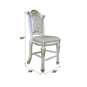 Vendome Antique Counter Height Chair Set of 2 - White