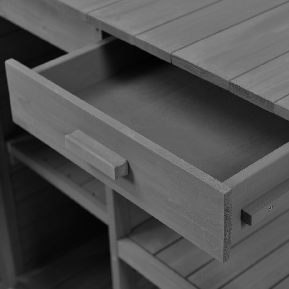 TOPMAX 66'' Large Outdoor Farmhouse Wooden Potting Bench Table