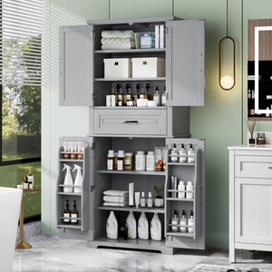 Bathroom Storage Cabinet With Multifunctional Storage Space, Drawer With Slide Rails, Adjustable Shelf