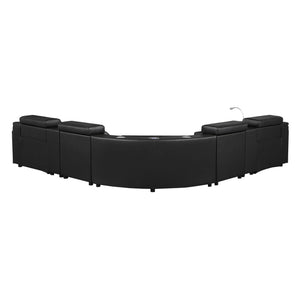Nova - Sectional With Bluetooth Speaker, LED And Lifting Wine Cabinet