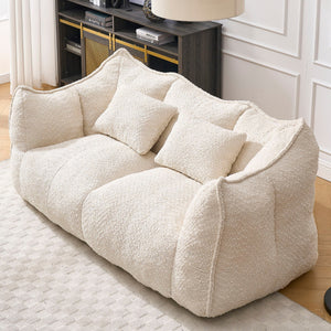 Comfortable Dual Beanbag Chair With High Resilience Foam Core For 2 People