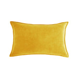 Luxe velvet lumbar pillow 19 colors classic flange edge elegant solid color accent insert included 12"x20"