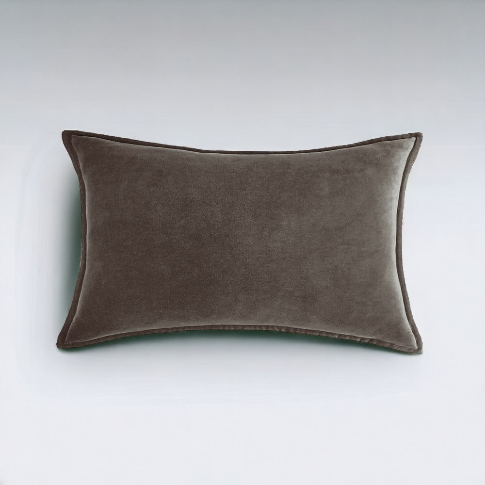 Velvet Throw Pillow  pack of 1, size 12"x20, 18"x18", 20"x20" options, Blue, velvet, 12X20 – Fancy & Stacy