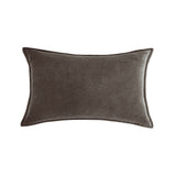 Luxe velvet lumbar pillow 19 colors classic flange edge elegant solid color accent insert included 12"x20"