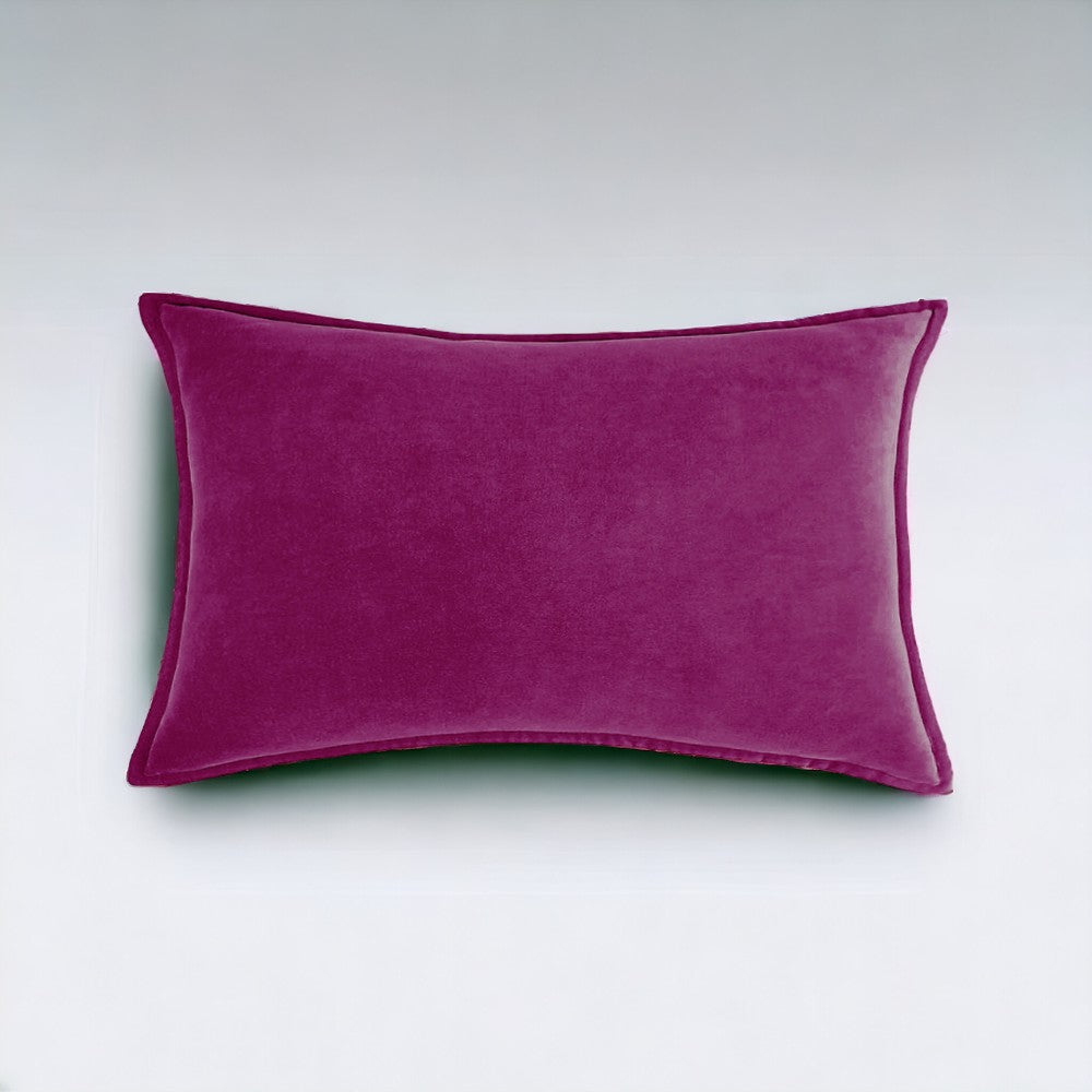 Velvet Throw Pillows pack of 2, size 12"x20, 18"x18", 20"x20" and various color options
