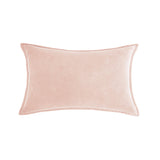 Luxe velvet lumbar pillow 19 colors classic flange edge elegant solid color accent insert included 12"x20"