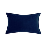 Luxe velvet lumbar pillow 19 colors classic flange edge elegant solid color accent insert included 12"x20"