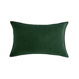 Luxe velvet lumbar pillow 19 colors classic flange edge elegant solid color accent insert included 12"x20"