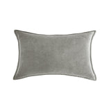 Luxe velvet lumbar pillow 19 colors classic flange edge elegant solid color accent insert included 12"x20"
