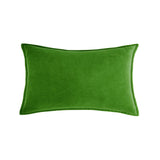 Luxe velvet lumbar pillow 19 colors classic flange edge elegant solid color accent insert included 12"x20"