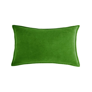 Luxe velvet lumbar pillow 19 colors classic flange edge elegant solid color accent insert included 12"x20"