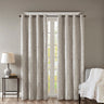 Knitted jacquard damask total blackout grommet top curtain panel (only 1 pc panel)