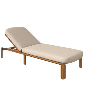 Outdoor Chaise Lounge With Adjustable Backrest