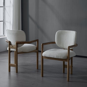 Upholstered Arm Dining Chairs (Set of 2)