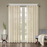 Solid crushed curtain panel pair(2 pcs window panels)