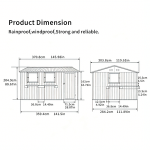 12x10 FT Outdoor Metal Storage Shed