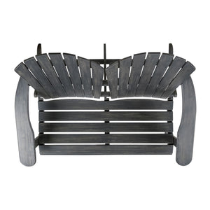 Outdoor Adirondack Rocking Loveseat With Hand Crafted Details