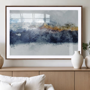 Abstract Mountain Range Art Canvas Print | 3 Panel