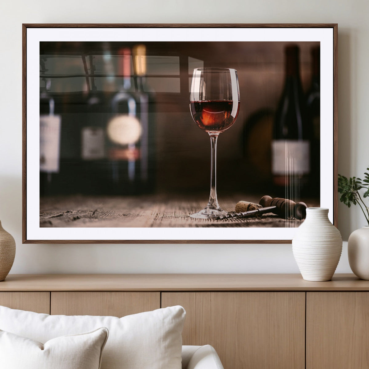 Red Wine and Bottle Canvas Print