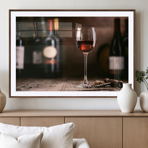 Red Wine and Bottle Canvas Print