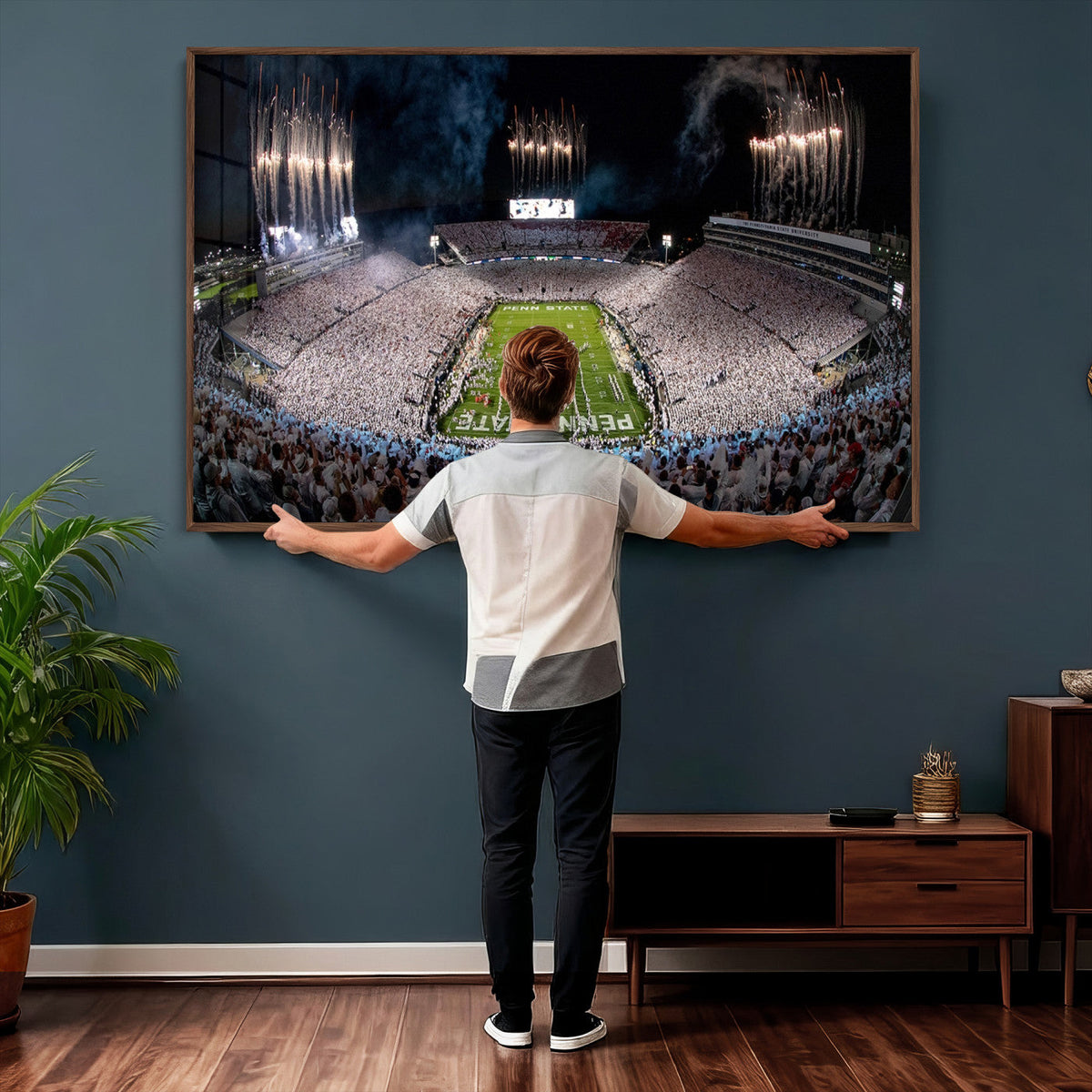 Penn State Football Wall Art Canvas Print – Framed Stadium