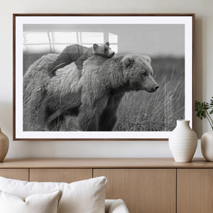 Bear and Cub Wall Art Canvas | 399 Bear Cub