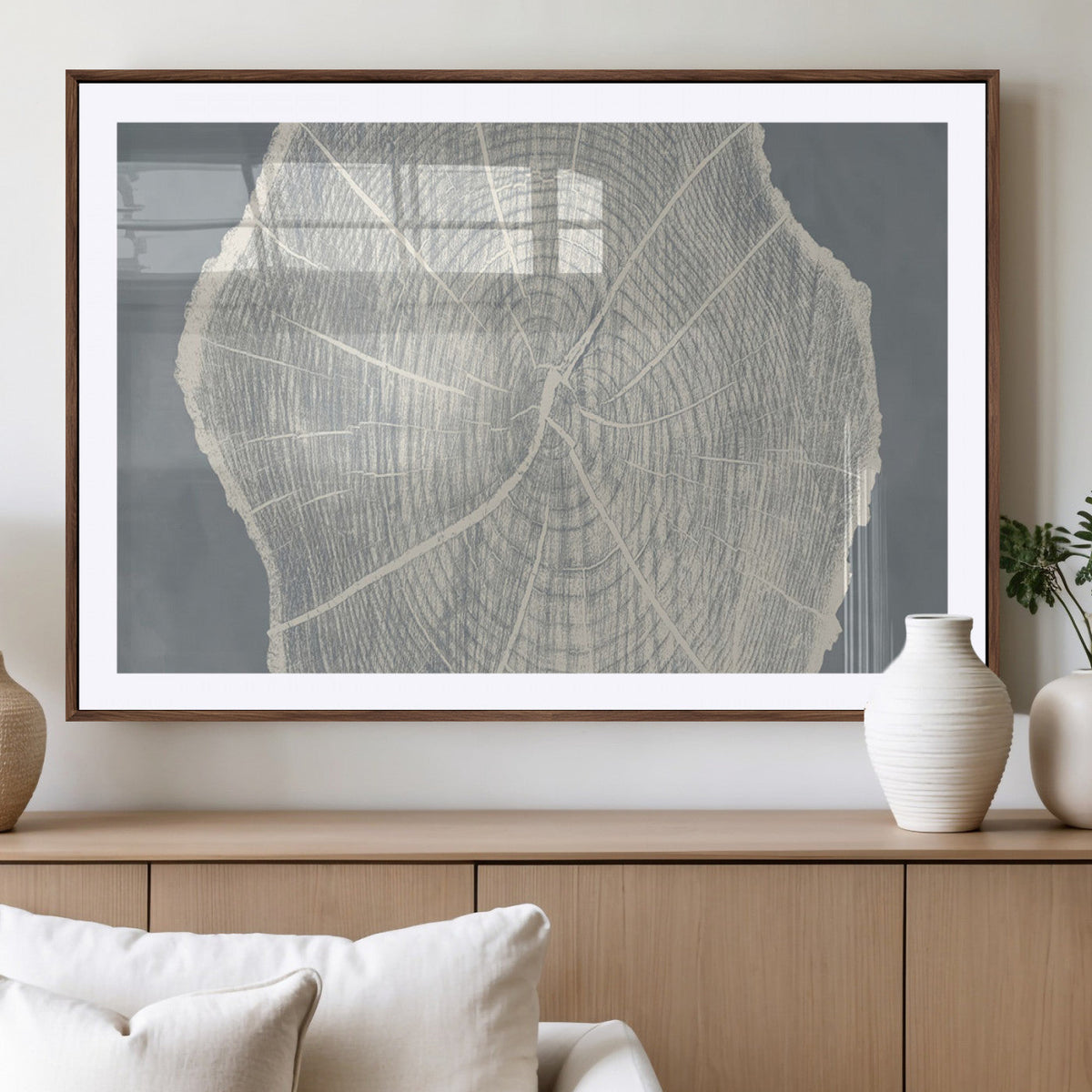 Abstract Tree Ring Wall Art Canvas Print – Nature-Inspired,