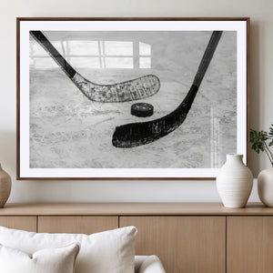 Winter Ice Hockey Sport Canvas Wall Art Print - Hockey Wall