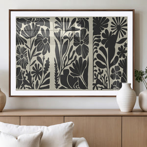 Modern Botanical Wall Art - Floral Black and White Canvas