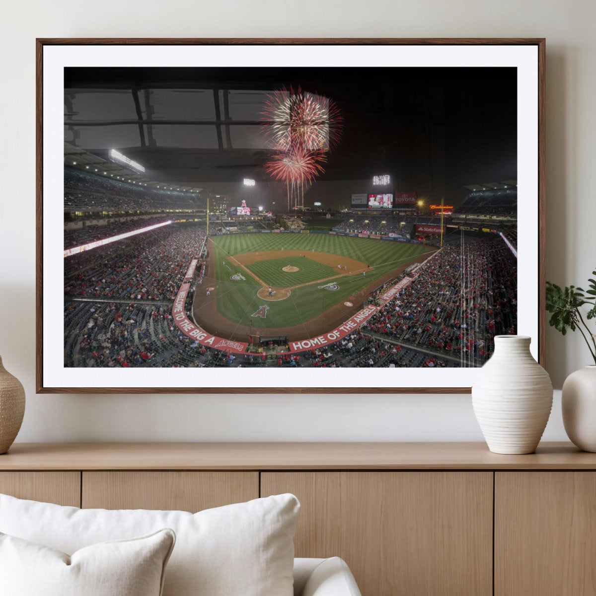 Fireworks at Angel Stadium – Los Angeles Angels Canvas