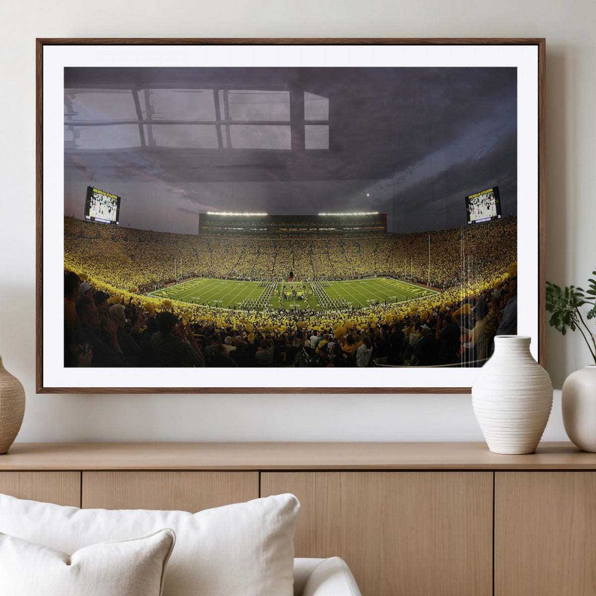 Michigan Wolverines Print - Michigan Stadium Wall Art Canvas