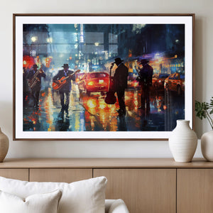 African American Jazz Canvas Wall Art Print – Abstract Music