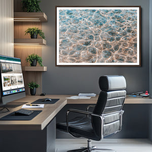 Clear Water Wall Art Canvas Print – Framed Sunlit Ocean