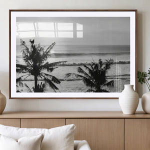 Tropical Coastline Wall Art Canvas Print – Framed Palm Trees