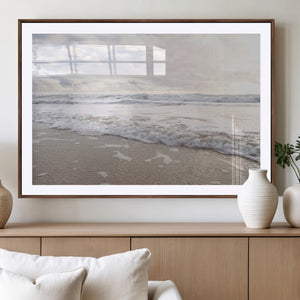 Ocean Waves Wall Art Canvas Print – Framed Coastal Shoreline