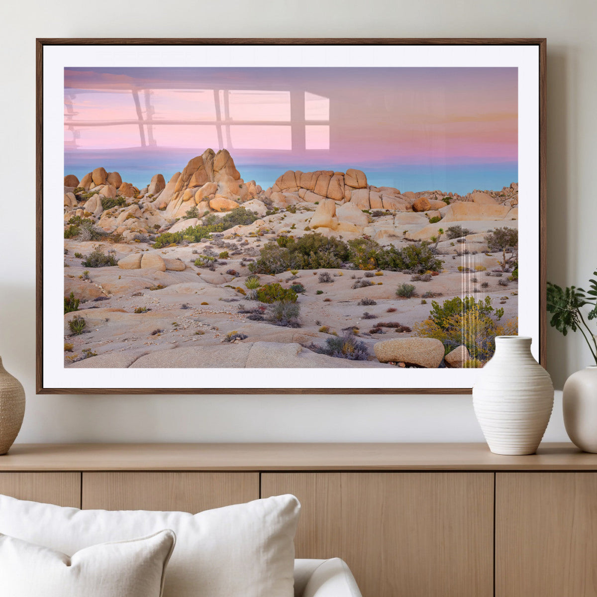 Vibrant Sunset Sky Wall Art Canvas Print – Framed Joshua