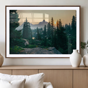 Mountain Landscape Wall Art Canvas Print – Framed Forest