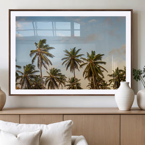 Palm Trees Wall Art Canvas Print – Framed Tropical Vibes Art