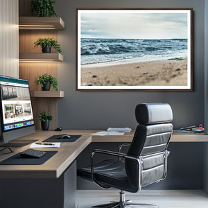 Ocean Wall Art Canvas Print – Moody Coastal Seascape Scene